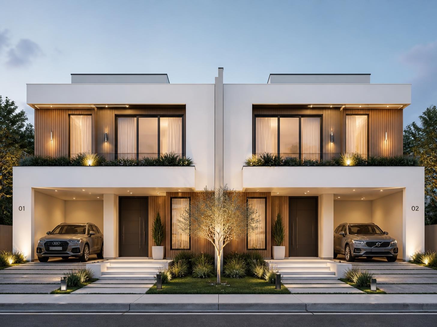 Duplex Aurore — Duplex jumelé R+1