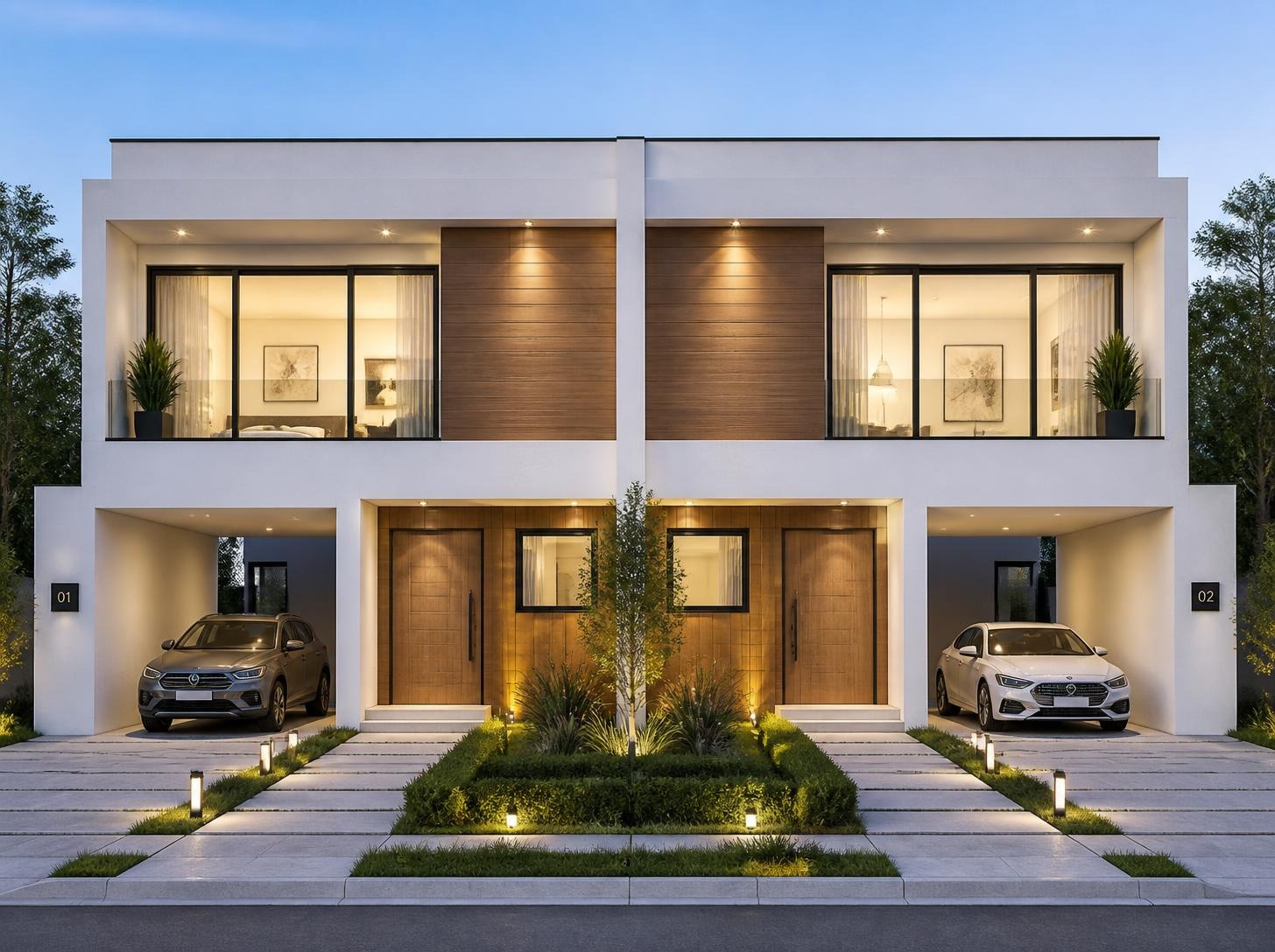 Duplex Ivoire — Duplex jumelé R+1
